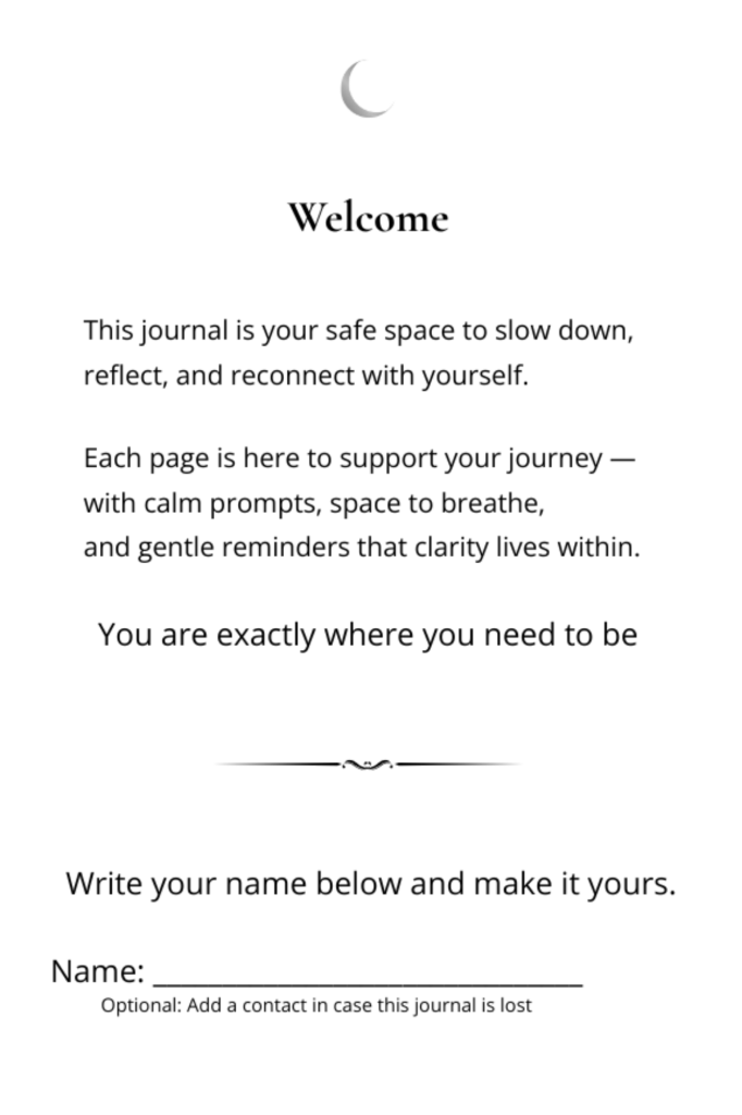 Release the Worry journal cover and inside pages flat-lay