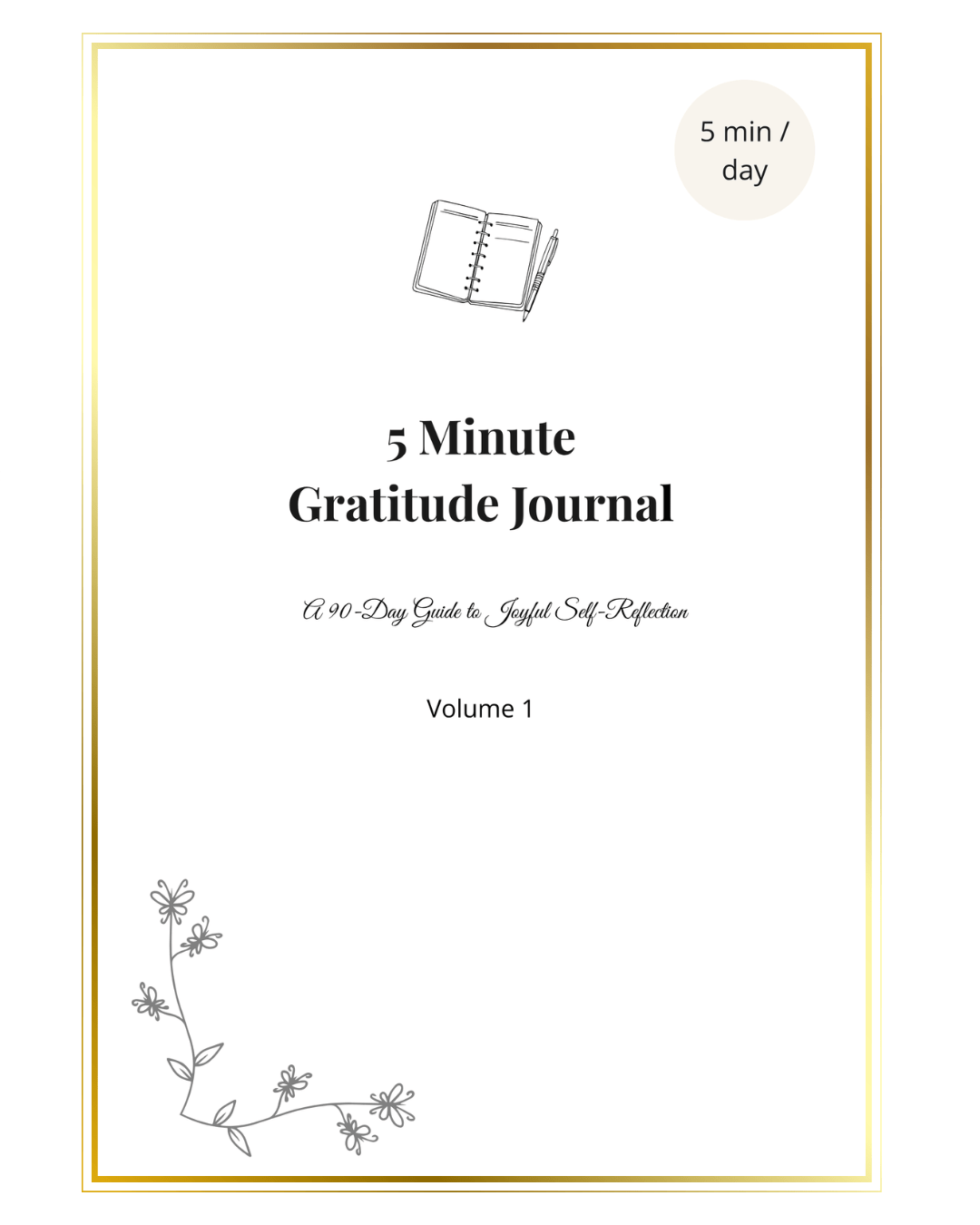 Gratitude Journal — 5 printable pages