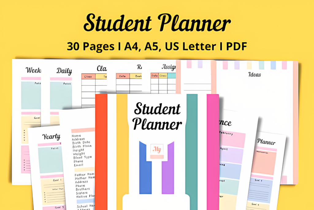 Printable Student Planner Bundle