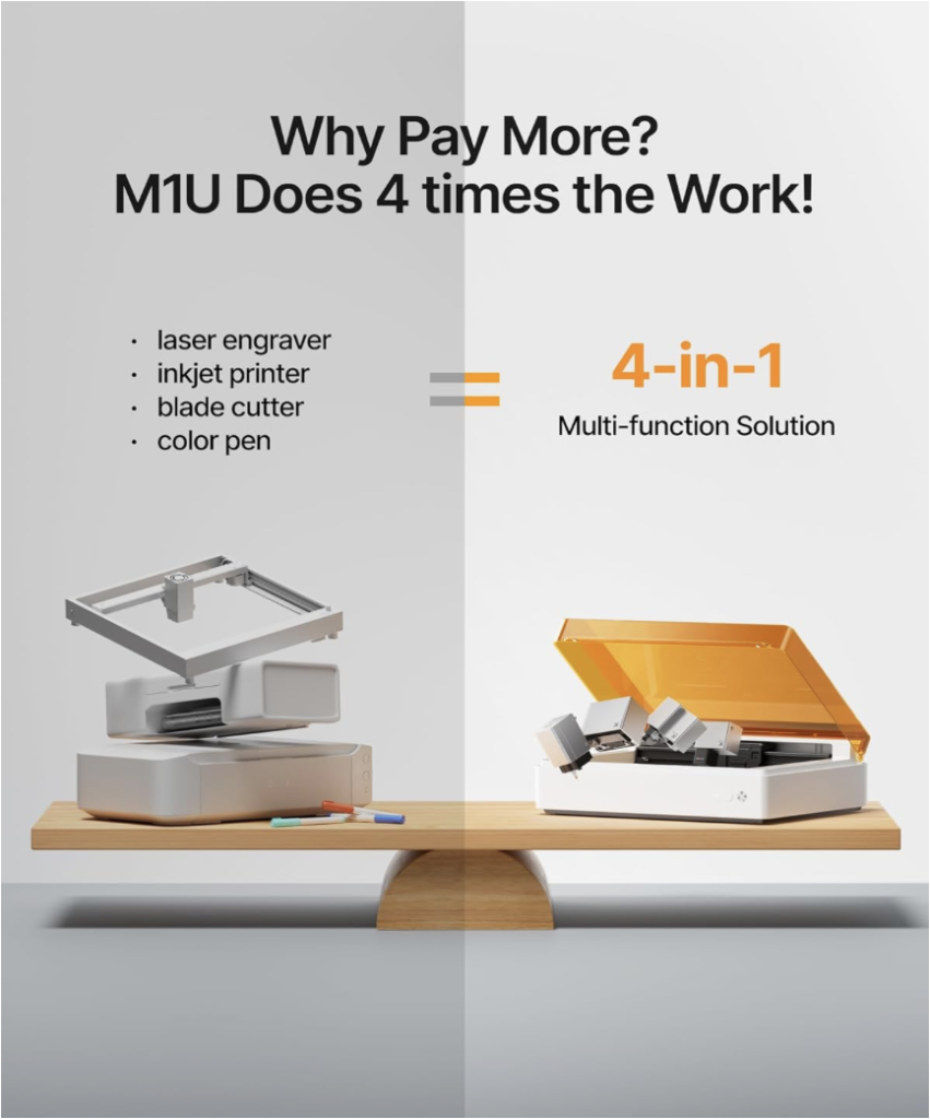 xTool M1 Ultra – 4‑in‑1 Desktop Laser