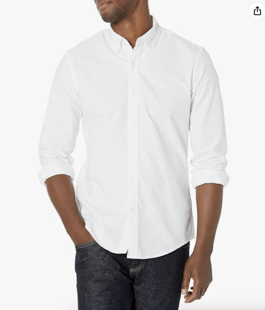 Amazon Essentials Men's Slim-Fit Long-Sleeve Oxford Shirt