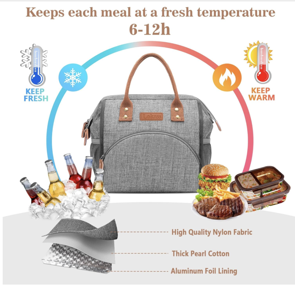 LOKASS Insulated Lunch Bag