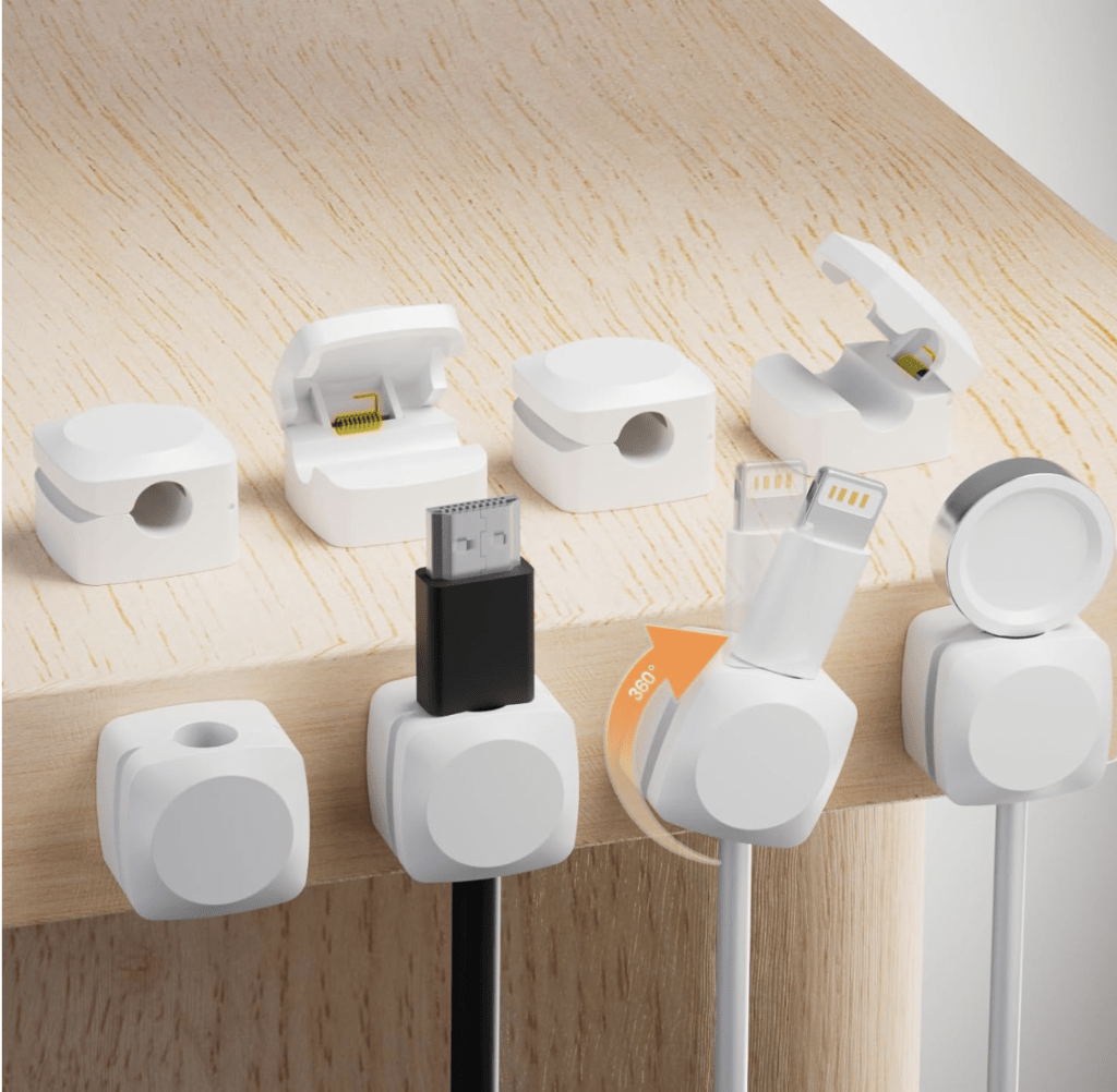 Adhesive cable clips — tame charging chaos