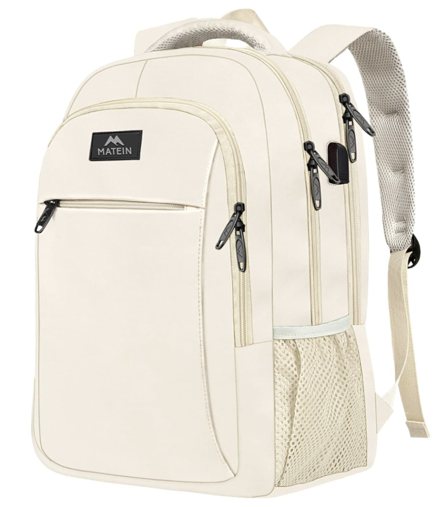 MATEIN Beige Laptop Backpack 15.6