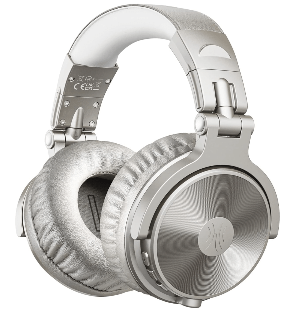 Headphones/earbuds with passive noise isolation for shared rooms.