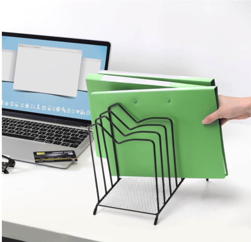 Vertical file sorter + magazine holders