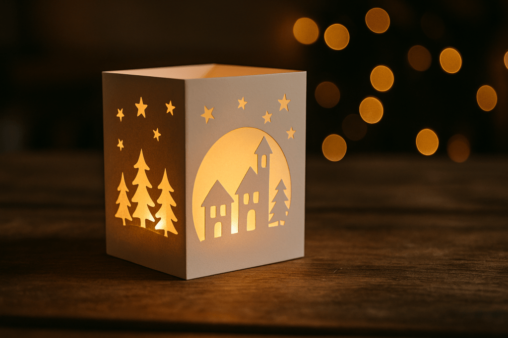 Christmas paper lantern SVG.