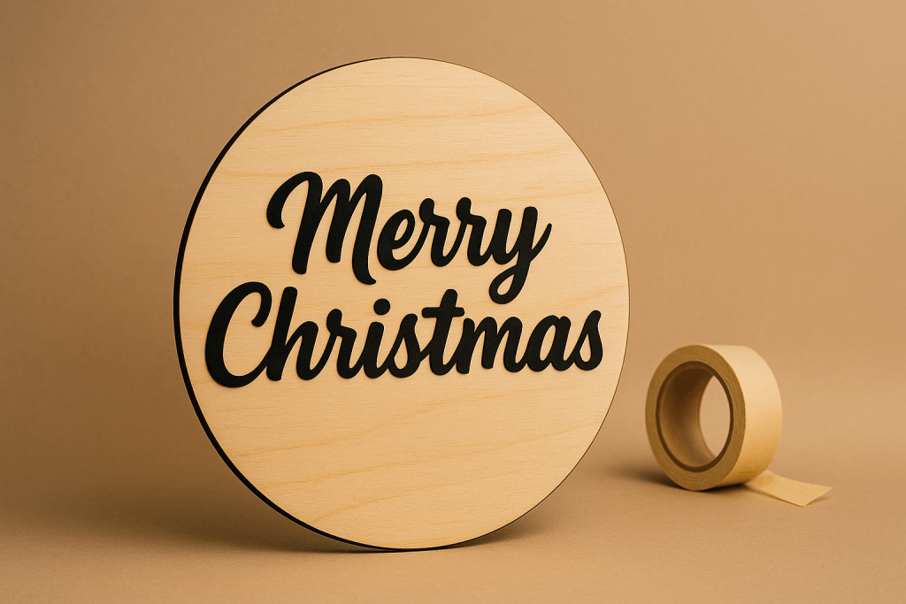 Merry Christmas laser cut sign SVG