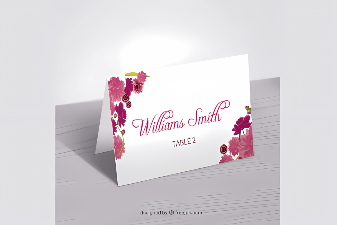 Editable place card templates