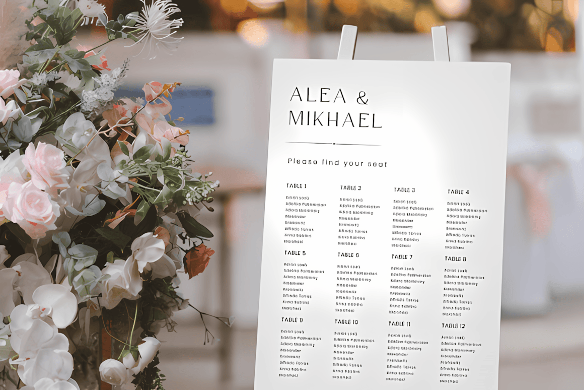 Seating chart templates