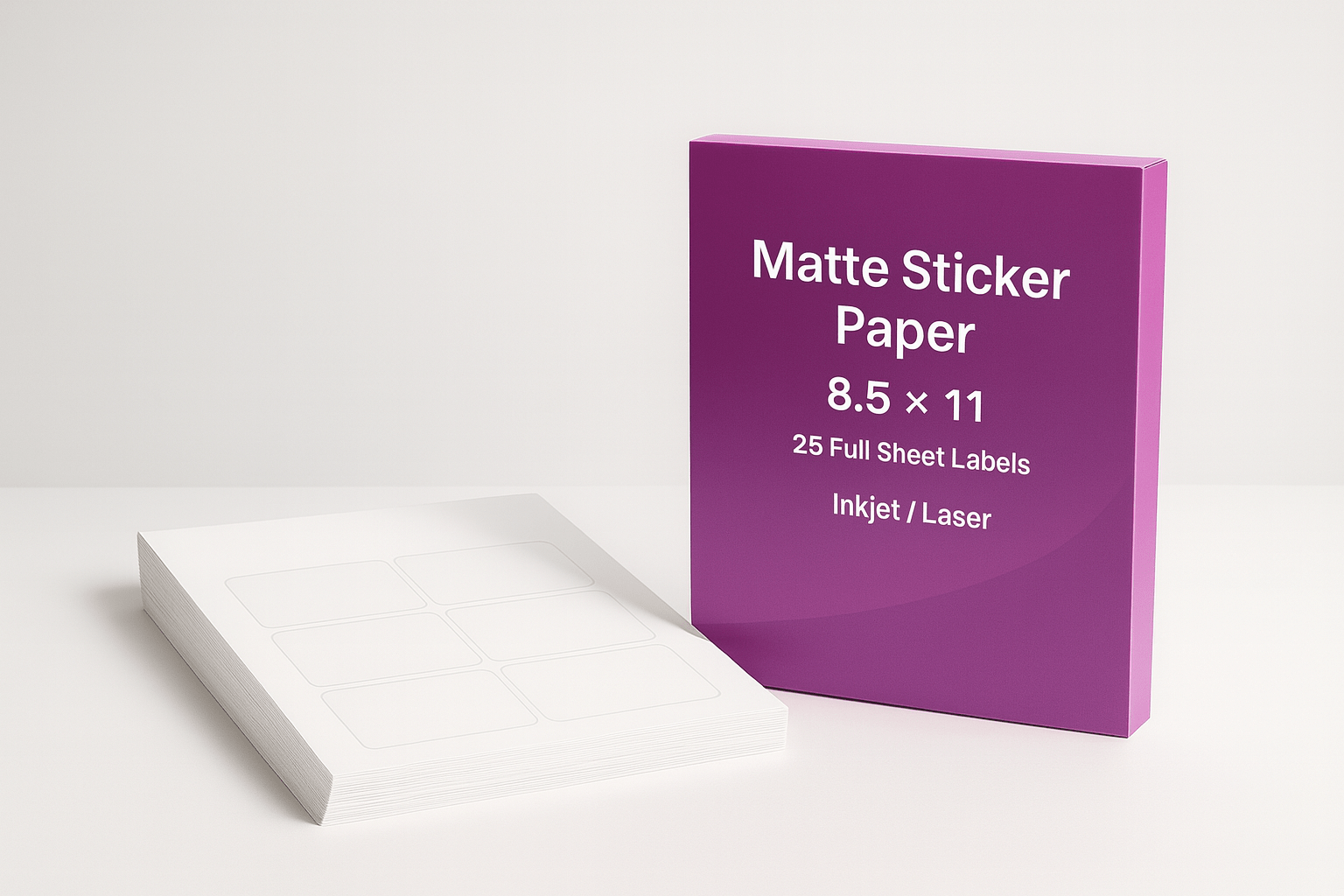 Avery Full-Sheet Matte Sticker Paper 8.5×11