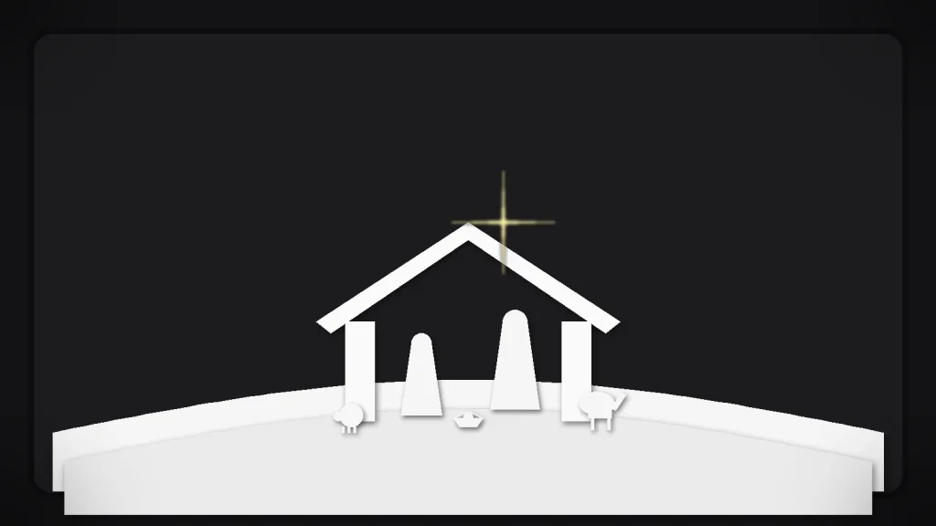 Nativity layered shadow box template.