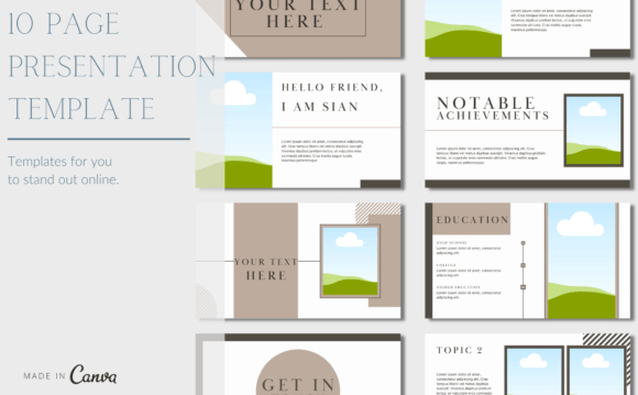 Canva webinar slide template preview (clean training slides)