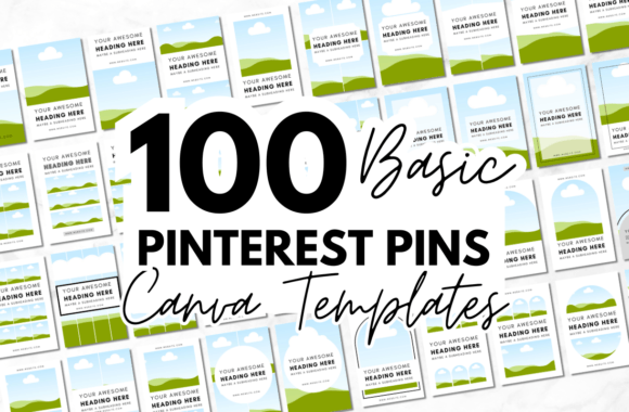 100 Basic Pinterest Pin Canva Templates Graphics 95419113 1 1 1