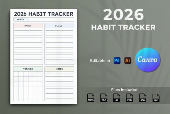 Habit Tracker Templates for KDP: Daily, Weekly & Monthly Pages