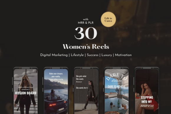 Instagram reel templates with minimalist pastel layouts