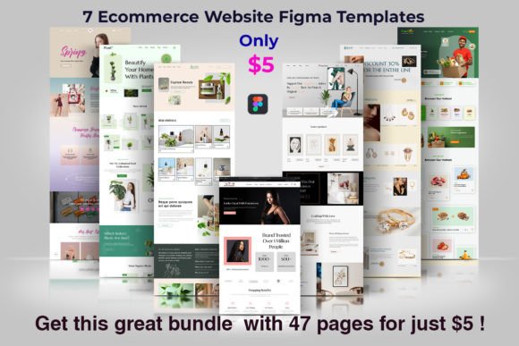Ecommerce website template preview (Figma)