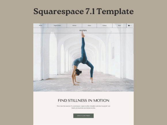 Amaya Squarespace template preview