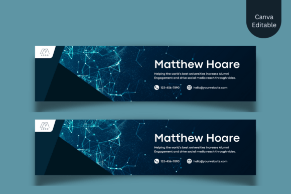 Canva editable LinkedIn banner template example