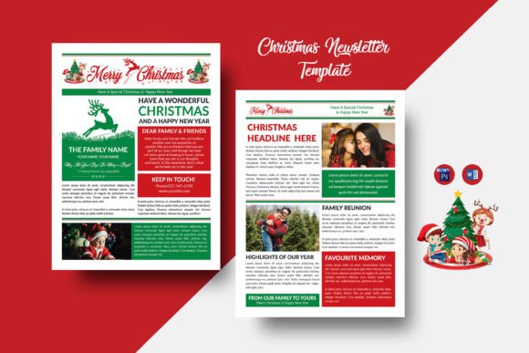 Christmas email newsletter template preview