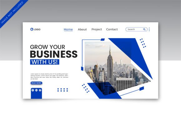 Corporate business landing page template with hero, offer, and CTA
