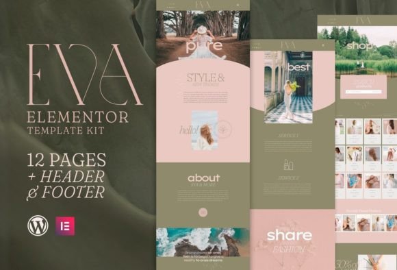 Elementor fashion template kit preview