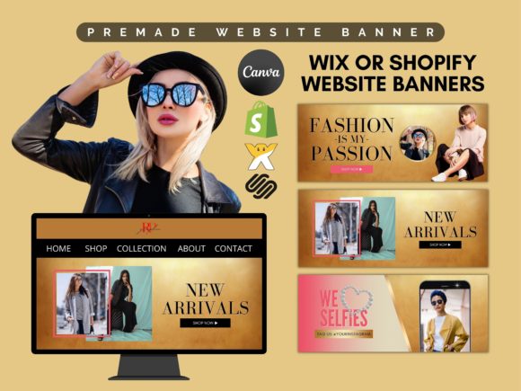 Wix-style promo banner template