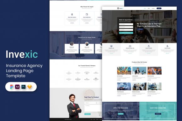Insurance Agency Landing Page Template Graphics 9069710 1 1 1