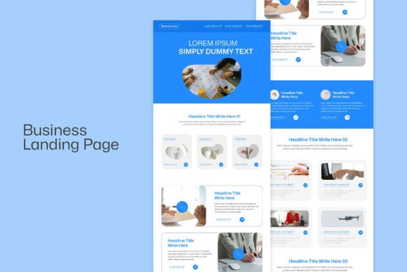 Conversion-ready landing page template design with CTA and FAQ section