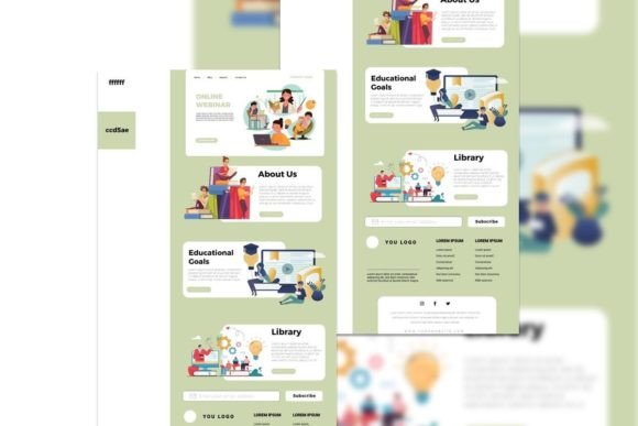 Landing Page Template Webinar Online Graphics 33605872 3 1