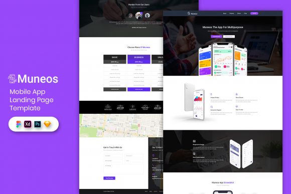 Mobile App Landing Page Template Graphics 9069723 1 1 2