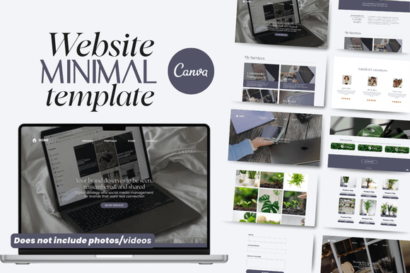 Modern minimal Canva website template preview