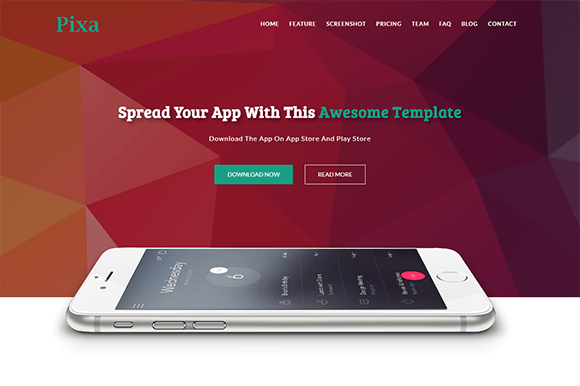 Pixa App Landing Page Template Graphics 37586581 1 1 1