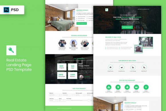 Real estate landing page template for buyer and seller leads