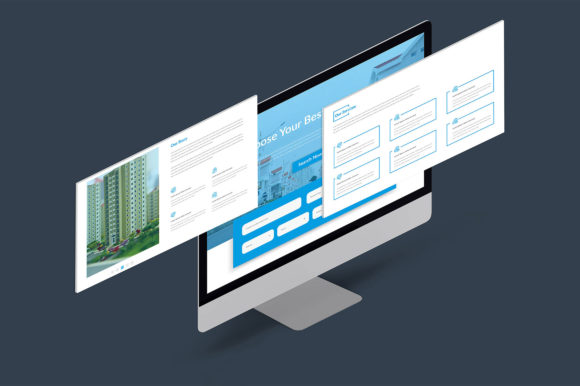 Property listing website template layout