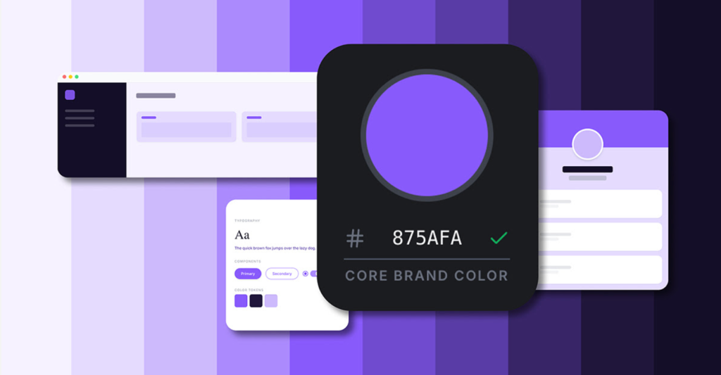 Color palette picker interface for creating cohesive brand kits